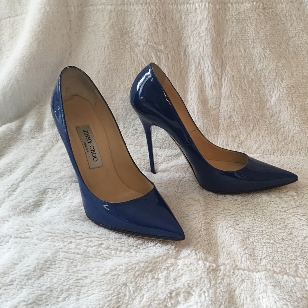 Jimmy choo anouk blue heels size 7 1/2 👠